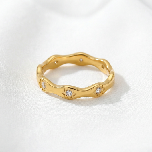 Sunlit Wave Ring